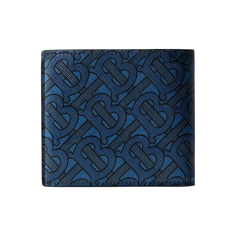 Burberry Tb Monogram Bifold Wallet Navy-1