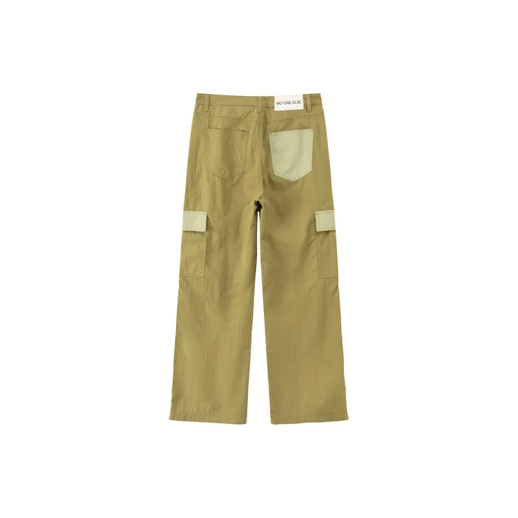 NO ONE ELSE Casual Pants Unisex Army Green-1