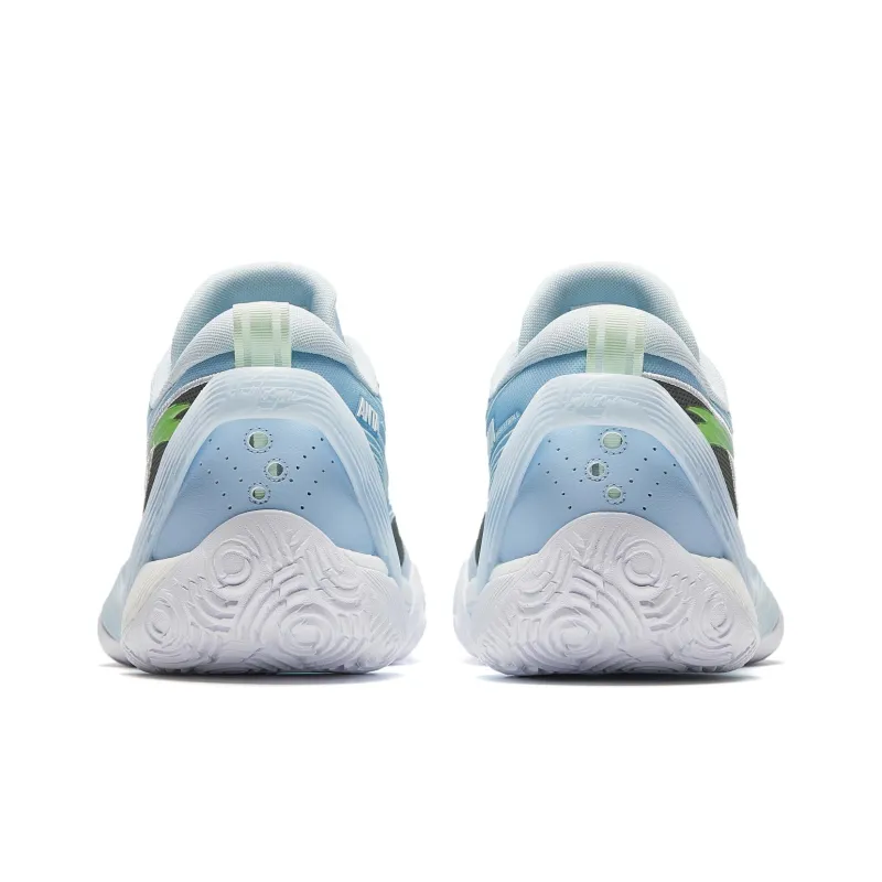 Anta Three point Rain1.0 Cushioning Anti Slip And Wear Resistant Low Top Basketball Shoes Men's Blue Gray-4