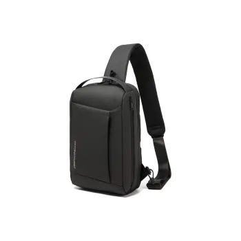 Victorian Traveler Polyurethane Sling Bag Shoulder Bag Crossbody Bag Regular Men's Black
