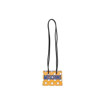 MOSCHINO Calfskin Handbag, Shoulder Bag Regular Women's Orange