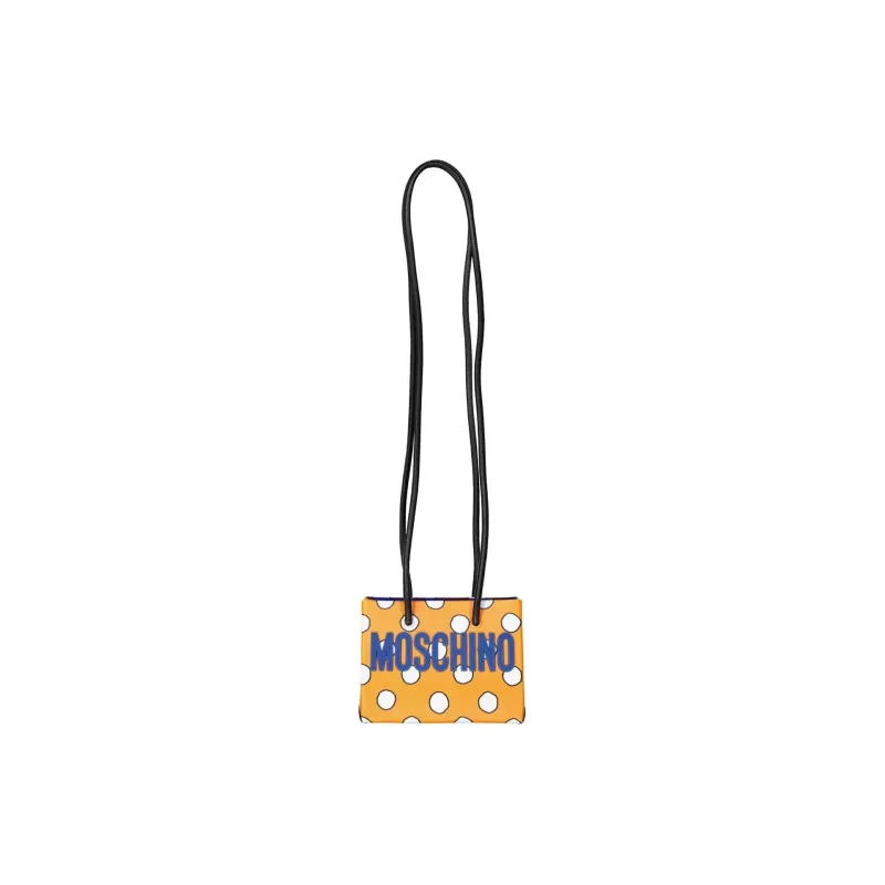 MOSCHINO Calfskin Handbag, Shoulder Bag Regular Women's Orange-0