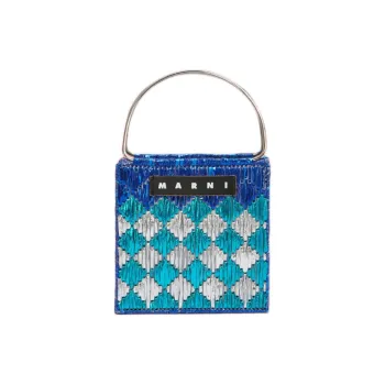 MARNI Polyester Tote Bag Shopping Bag Handbag Mini Women's Blue