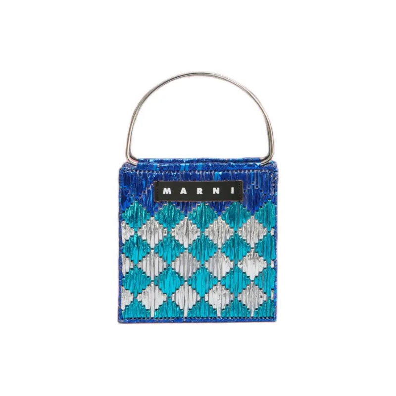 MARNI Polyester Tote Bag Shopping Bag Handbag Mini Women's Blue-0