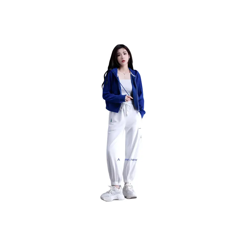 You Cow Me Pants Cropped Coats Women's Klein Blue-1