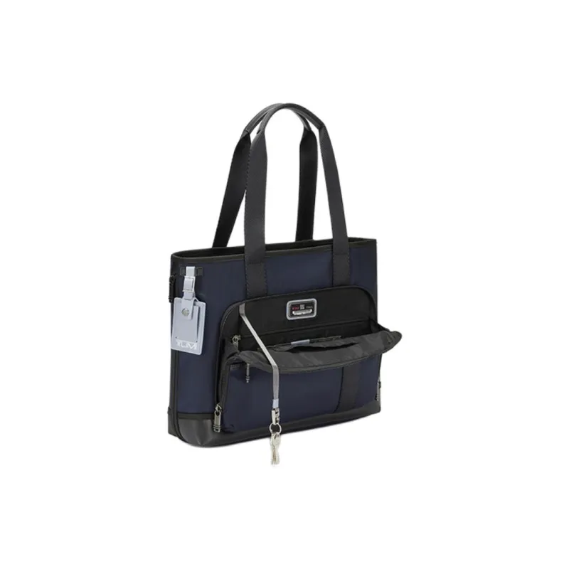 TUMI Ballistic Nylon With Cow Leather Tote Bag, Shopping Bag, Shoulder Bag, Handbag Men's Indigo-1