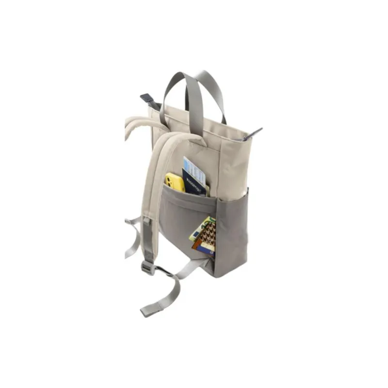 Tomtoc Nylon Fabric With Polyester Backpack Medium Size Women's Moon Silver Gray/Star Dust Brown-2
