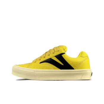 VFDF Puffy Shoes Anti Slip Wear Resistant Low Top Skateboard Shoes Unisex Yellow Black