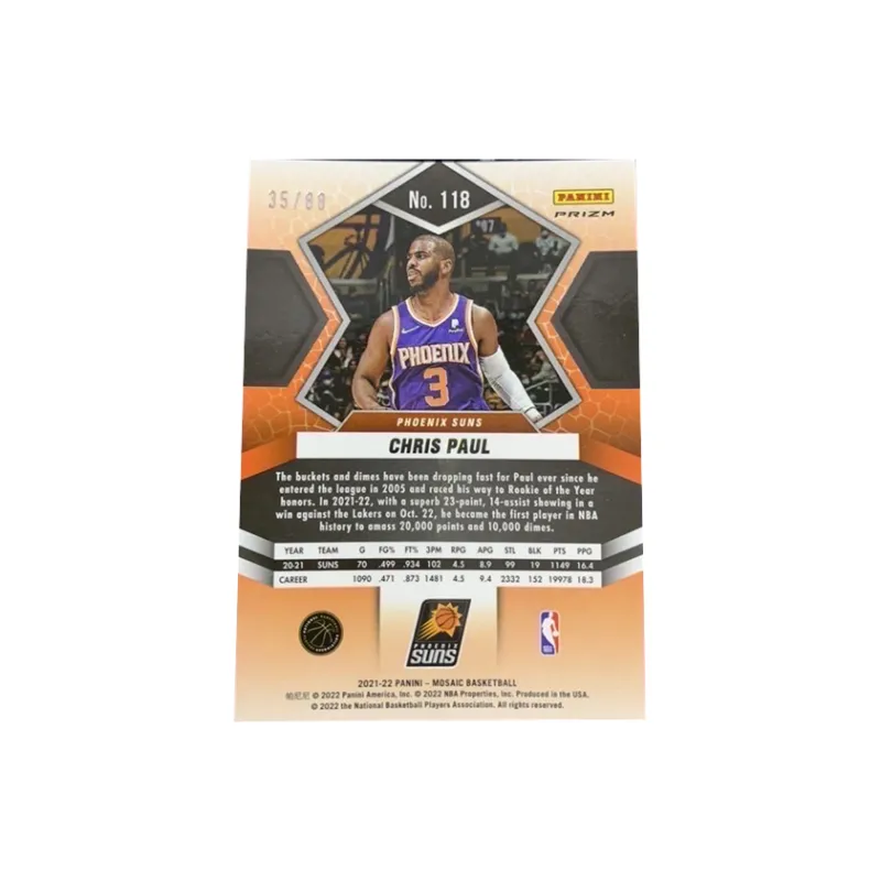 PANINI Chris, Paul, Player Card, Card Product Access Sports Cards 1 Pc-1