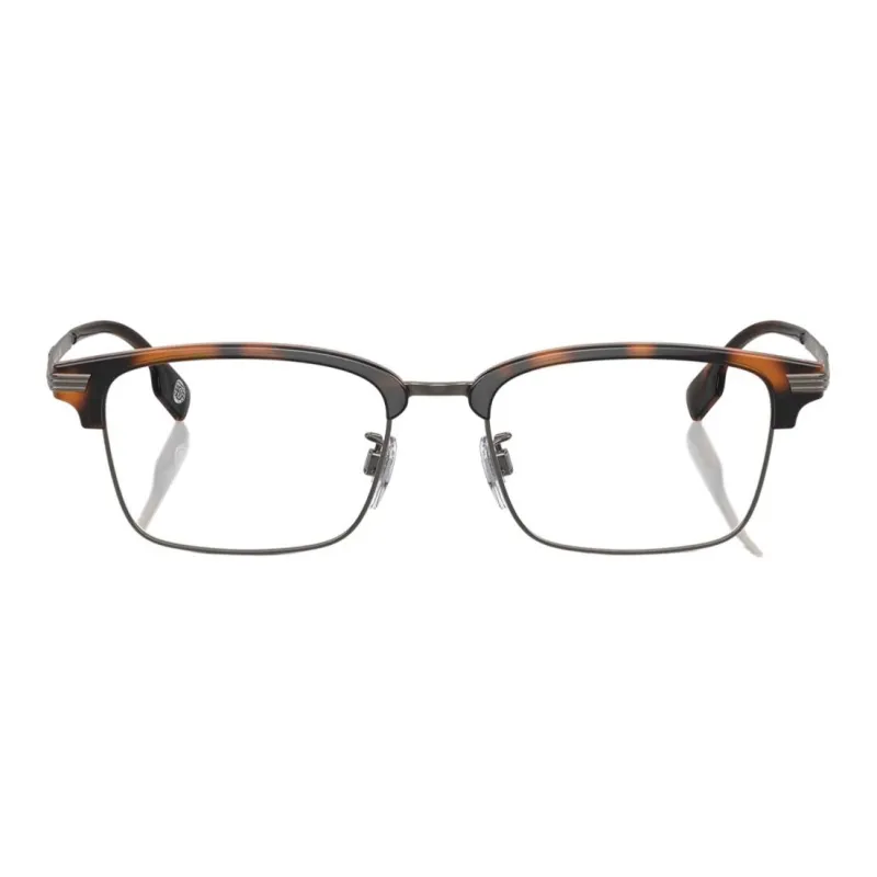 Burberry Metal Acetate Browline Eyeglass Frames Men's Tortoiseshell-1