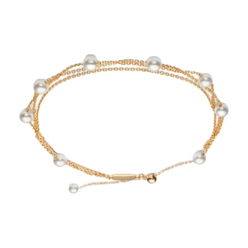 TASAKI Freshwater Pearl 18K Gold Bracelets Unisex Gold-2