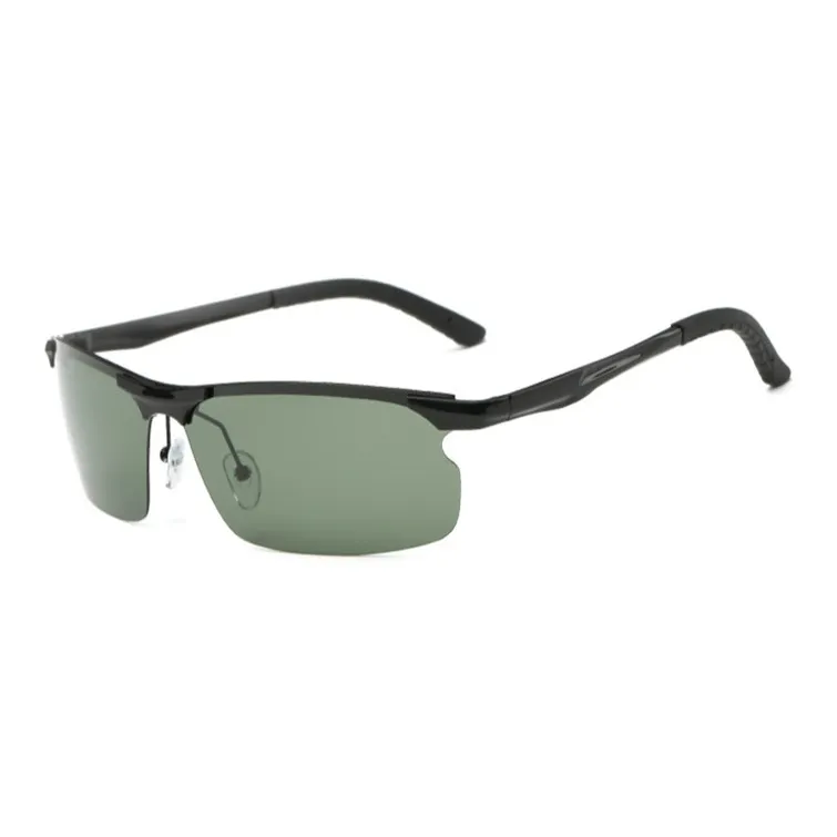 Thunder Pailong Alloy Rectangular Sunglasses Men's Gray/Black-2