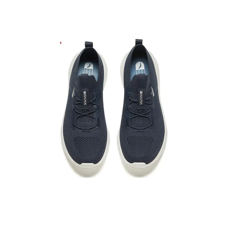Anta Anti-Slip Wear-Resistant Low-Top Running Shoes Men's Jing Mo Blue-1