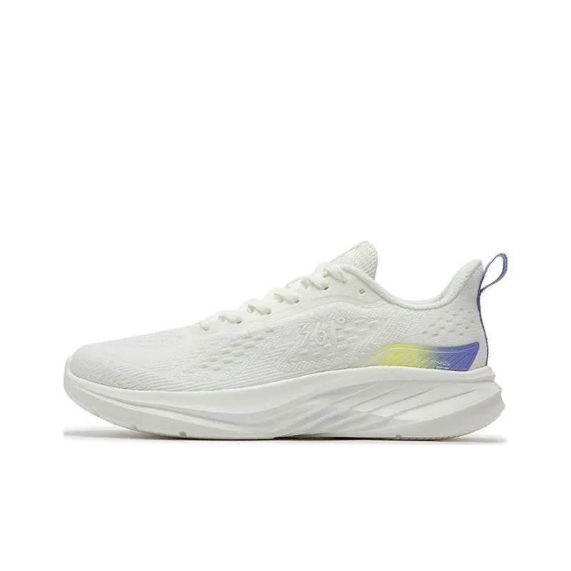 361° Slip Resistant Low Top Running Shoes Women's White Yellow Blue-0