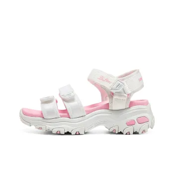 Skechers D'LITES Series Children's Sandals White Pink Teenagers