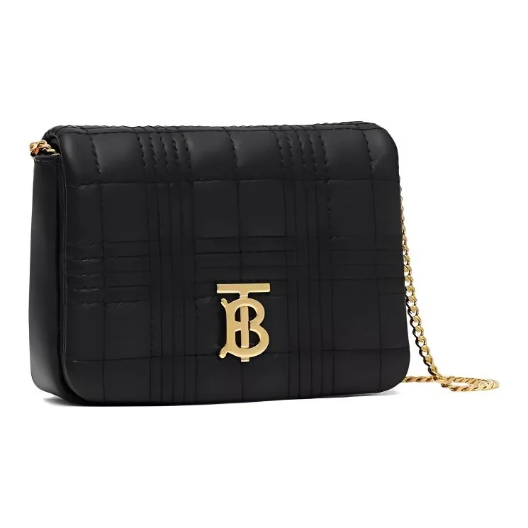 Burberry Lola Bag Quilting Lambskin Crossbody Bags Shoulder Bags Women's Black-2