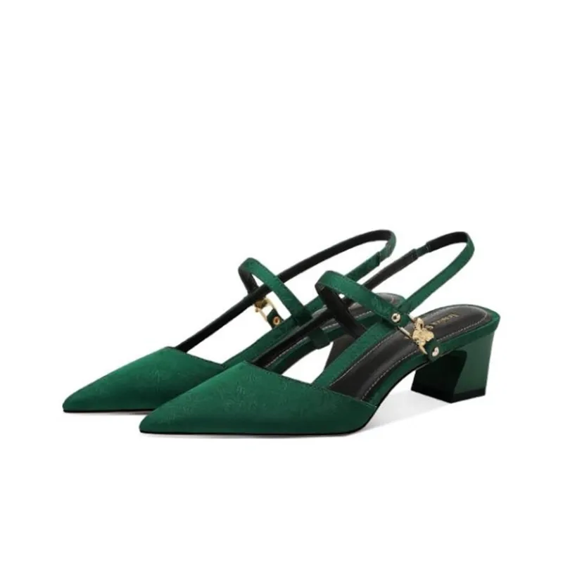 JESSICA SOPHIA Strap Sandals 5cm Women's Green-2