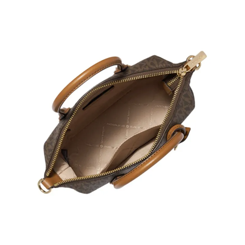 MICHAEL KORS Artificial Leather Tote Bag, Shopping Bag, Handbag Trumpets Women's Dark Brown/Acorn Brown-2