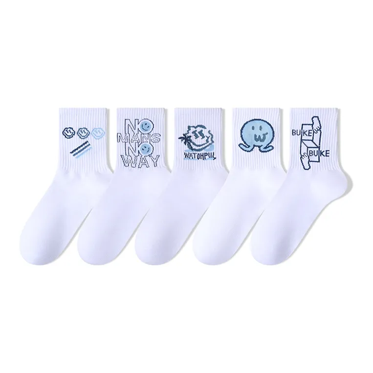 Moremoli Mid Calf Socks Unisex 5 Pack-0