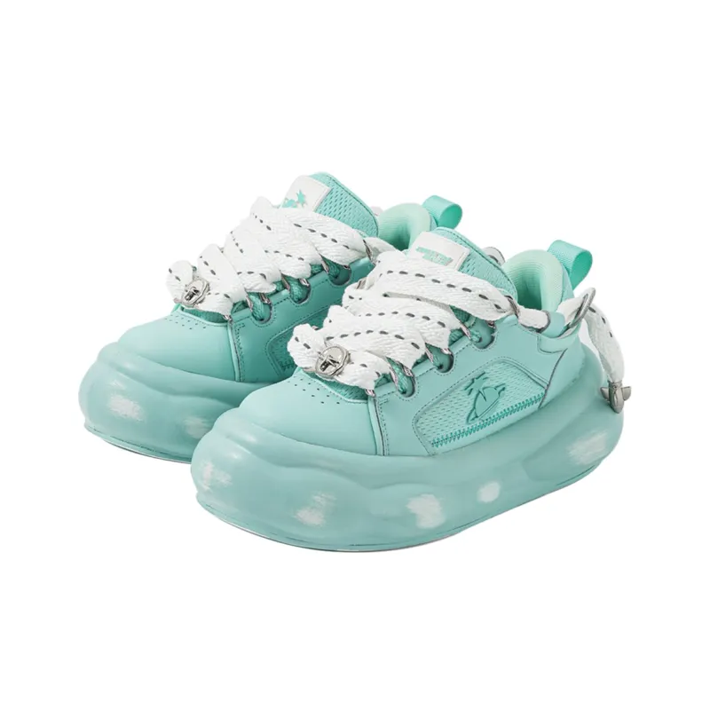 OmniPlanet Low Top Casual Shoes 7cm Unisex Light Green-2