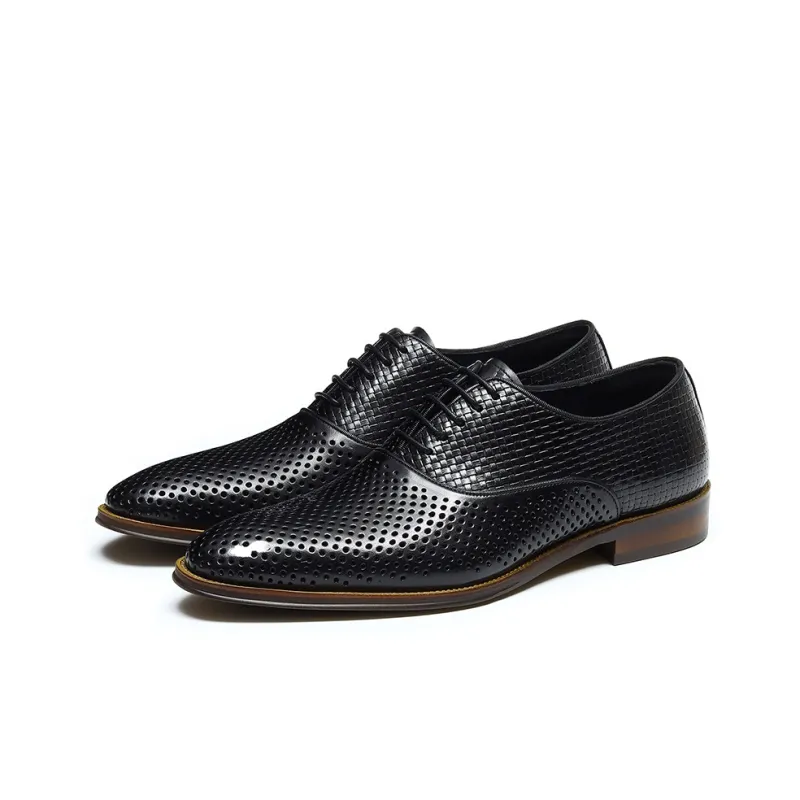 ASTON M.JAZZ Dress Shoes Men Low Top Ecru/Black/Brown-9