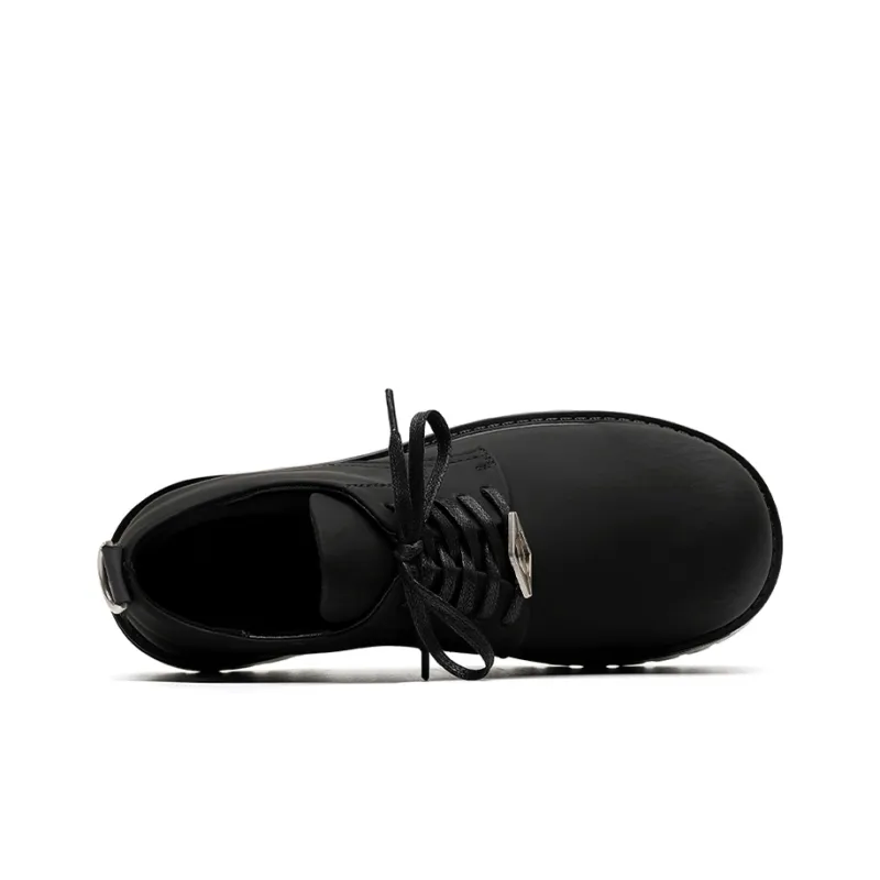 Zuogedu Versatile Casual Men's Shoes Trendy Derby Shoes Men's Black-3
