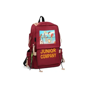 Kevin Cohen Nylon Fabric Backpack Unisex Red