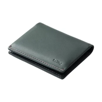 BELLROY Leather Wallet Unisex Gray Green
