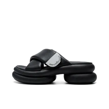 CHERYKALLY Rubber Sole Stitching Metal Quick Dry Antibacterial Slide Slippers Women's