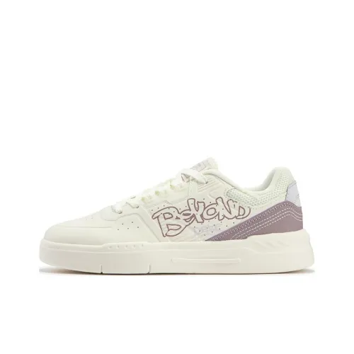 361° Wear-resistant And Lightweight Low-Top Skateboard Shoes Women's White Purple