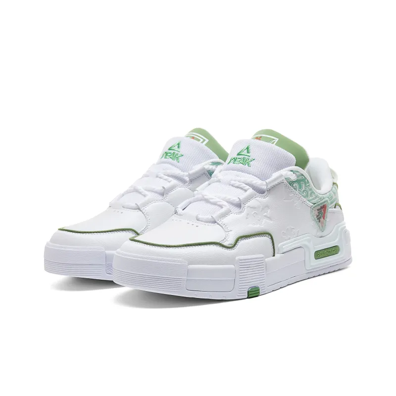 PEAK Coverage Slip-Resistant Cushioning Wear-Resistant Breathable Low-Top Skateboard Shoes Men's Baymax Emerald Green-2