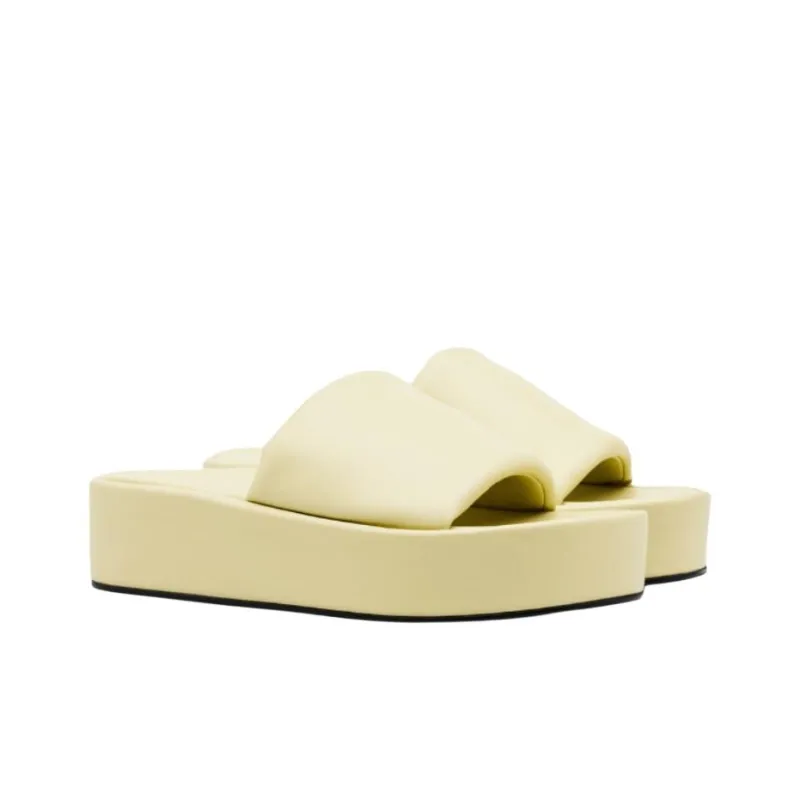 STAND STUDIO Slide Slippers Women's Light Green-3