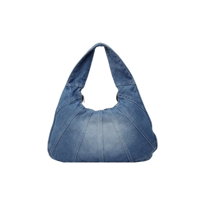 Alcohol Dragon Denim Shoulder Bag Women's Black/Light Blue/Dark Blue/Denim Blue-8
