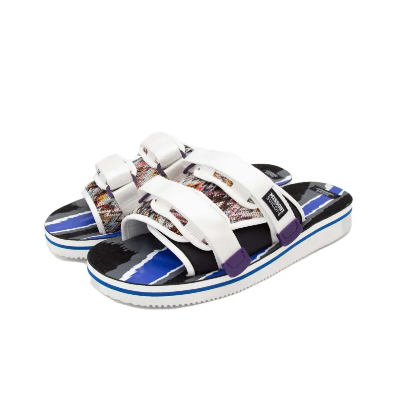 MISSONI x Suicoke Slide Slippers Men's White Blue-3