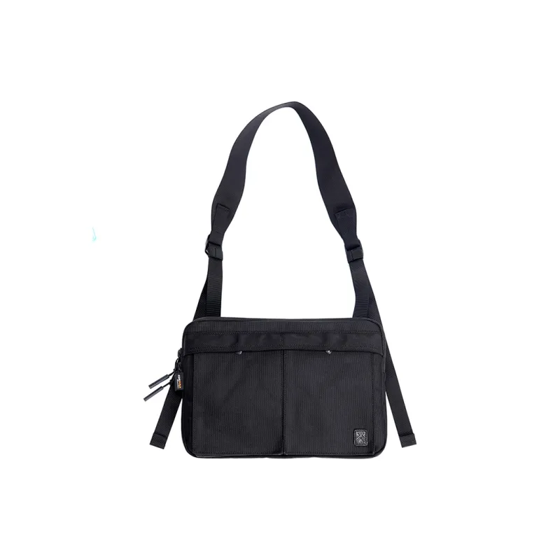 DOSRFINI Nylon Handheld Crossbody Bag Men's Black-6
