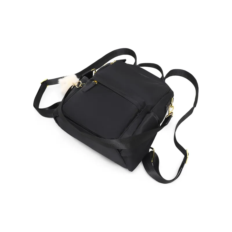 Kevin Cohen Fabric Backpack Regular Unisex Jet Black-2