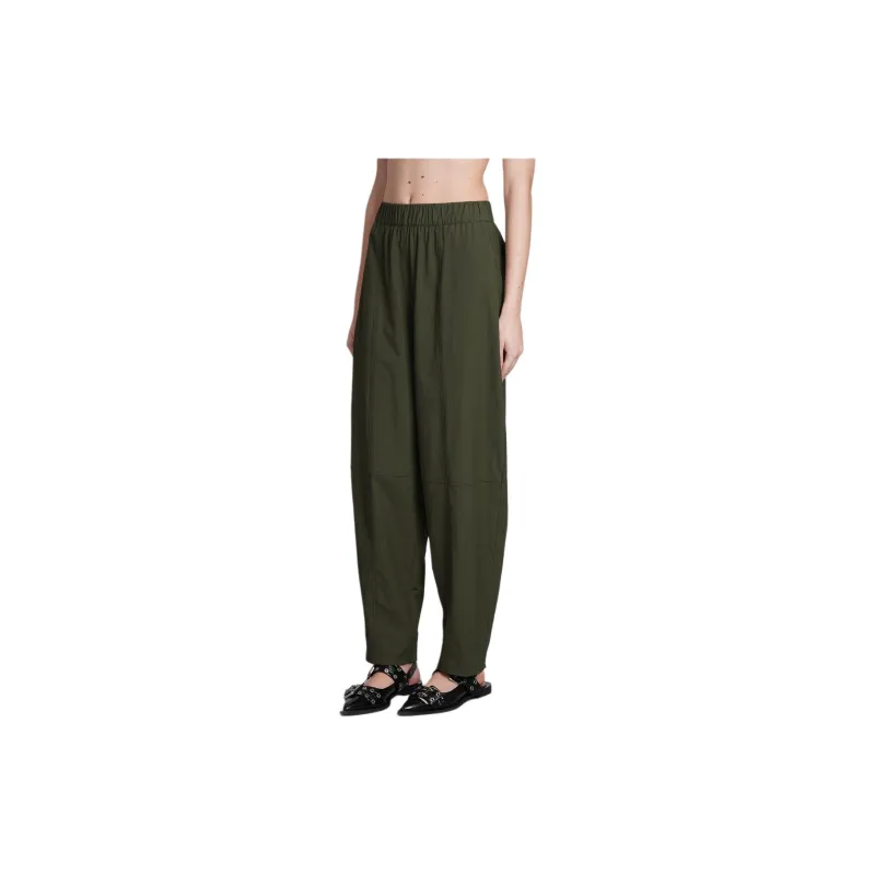 GANNI Elasticated Waist Curved Trousers-2