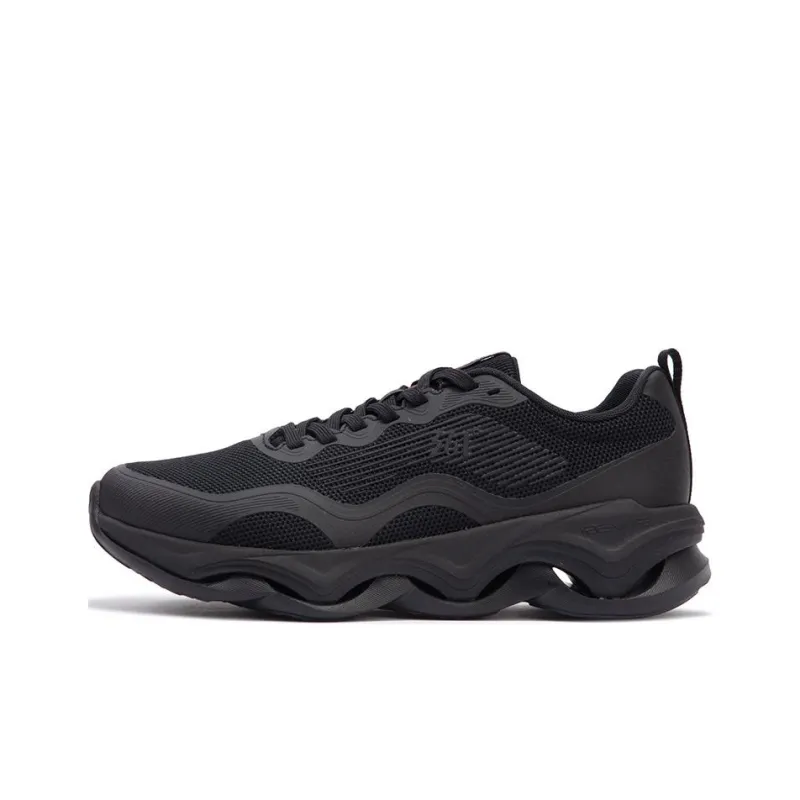 361° Type Abrasion Resistant Low Top Running Shoes Men's Black-0