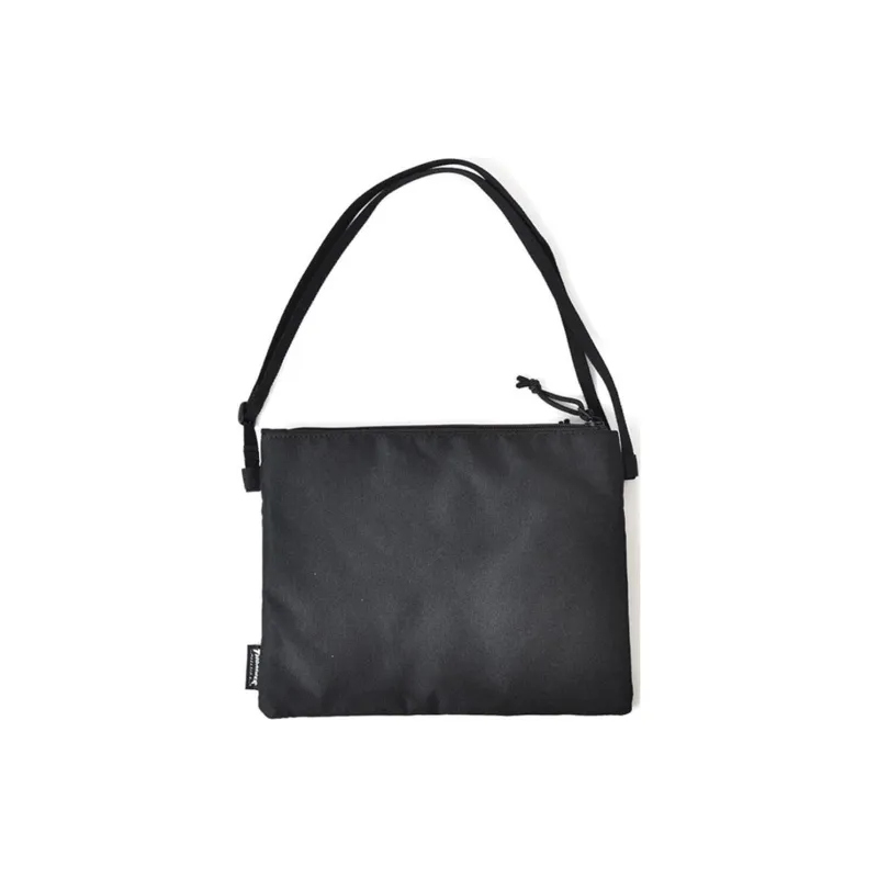 Thrasher Polyester Crossbody Bag Regular Unisex Black Text Black-3
