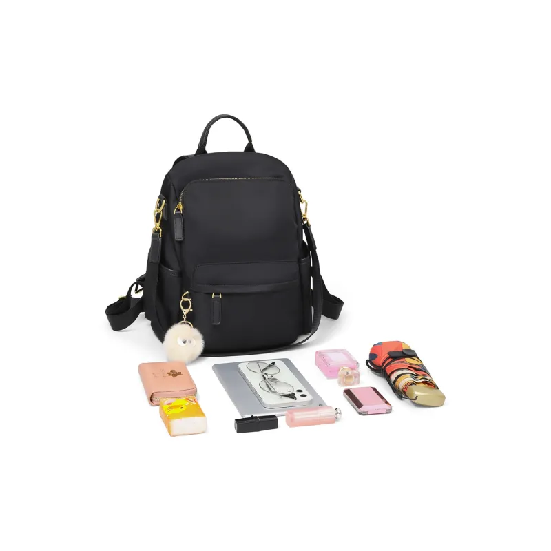 Kevin Cohen Fabric Backpack Regular Unisex Jet Black-4