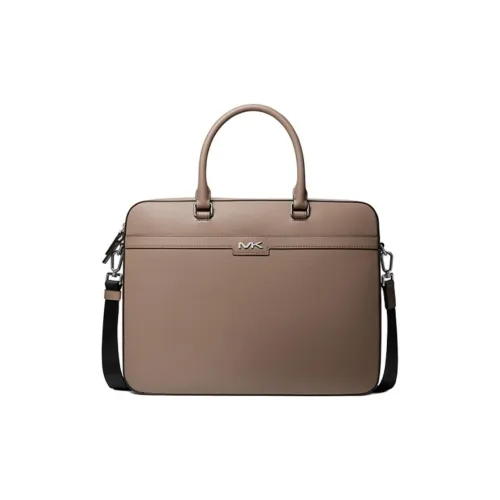MICHAEL KORS MK Cooper Artificial Leather Briefcase, Shoulder Bag, Crossbody Bag, Handbag Men's Taupe