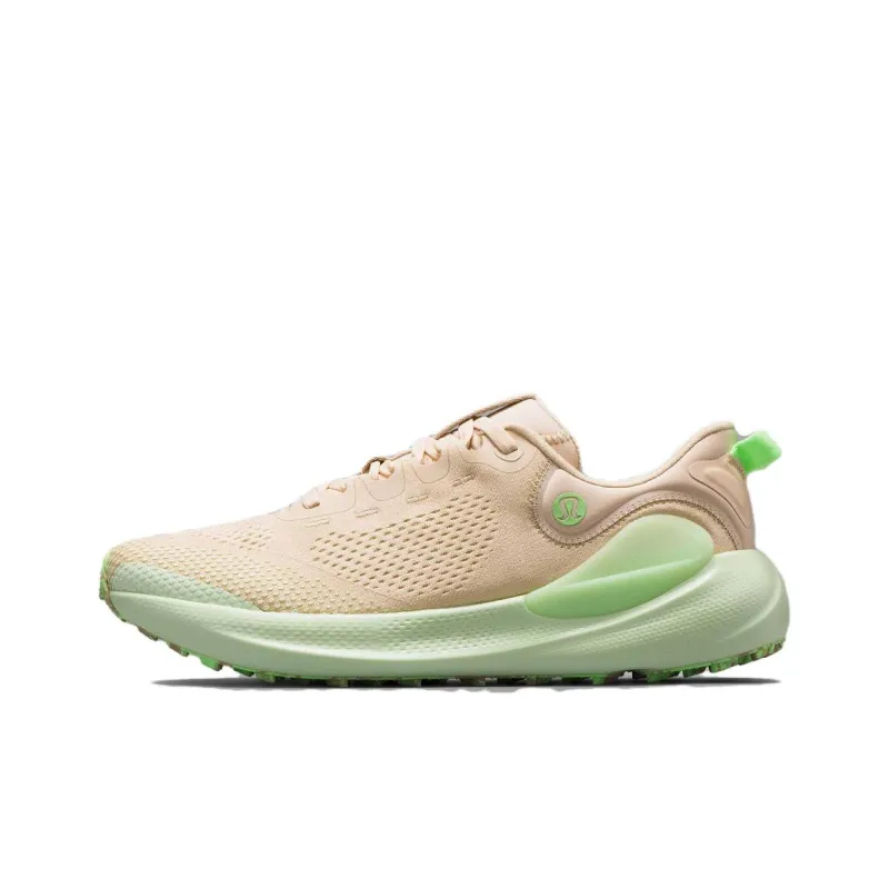 Lululemon Beyondfeel Trail Running Shoes Men Low Top Light Linen/Light Avocado Green/Neon Green-0