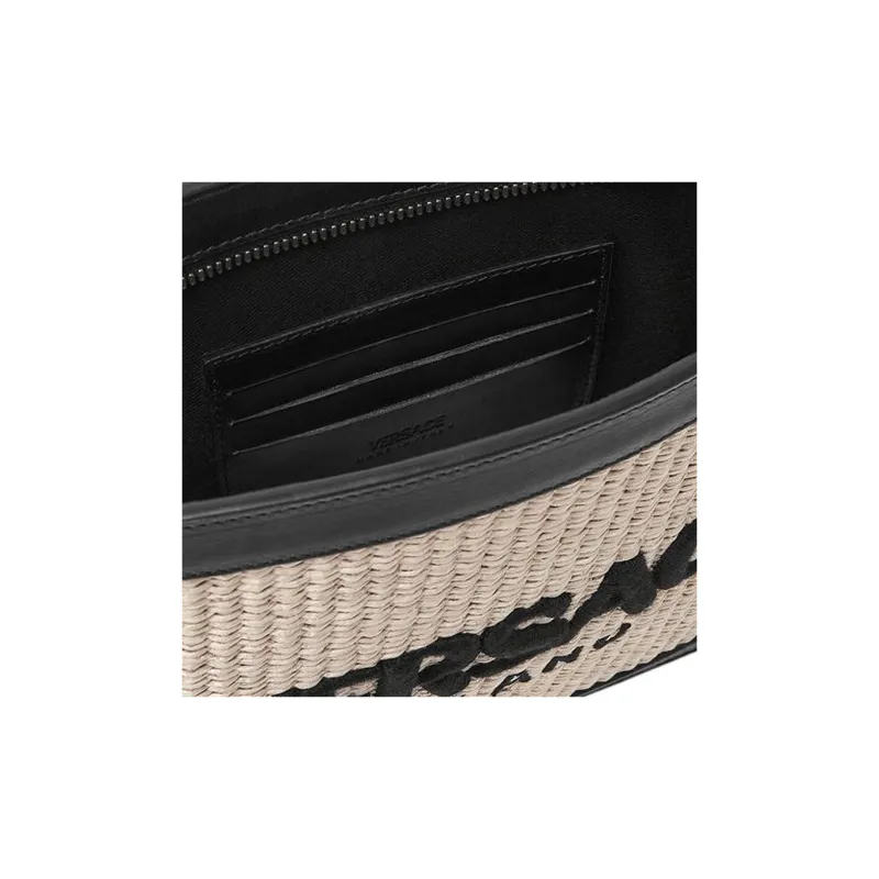 VERSACE Raffia Clutch Men's Beige-3