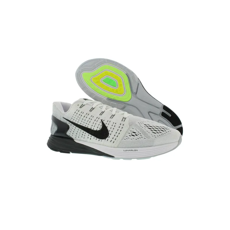 Nike LunarGlide 7 Cushioning Anti-Slip And Wear-Resistant Low-Top Casual Running Shoes Unisex Gray White-2