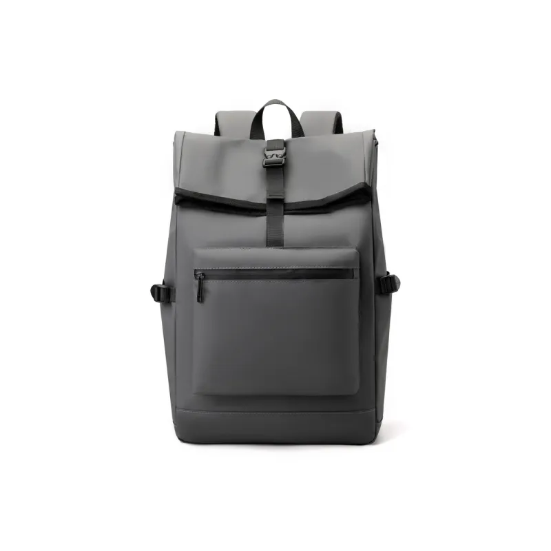Venerable Brahma Nylon Fabric Computer Backpack Travel Bag Backpack Regular Men's Black/Gray/Light Gray-6