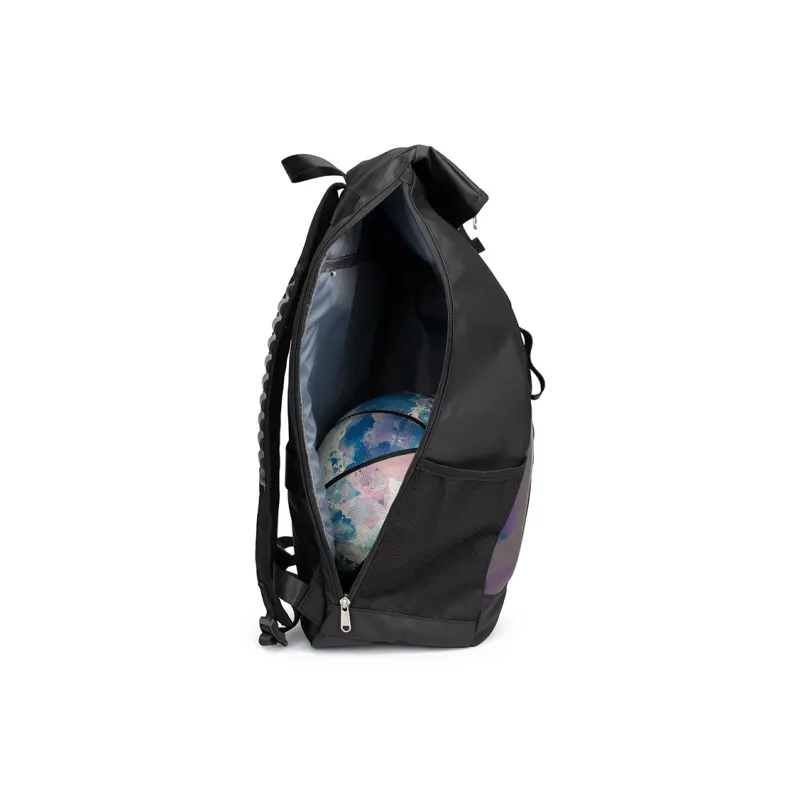 LOVERPUSS Fabric Backpack Regular Unisex Cool Black Dazzle Grey-3