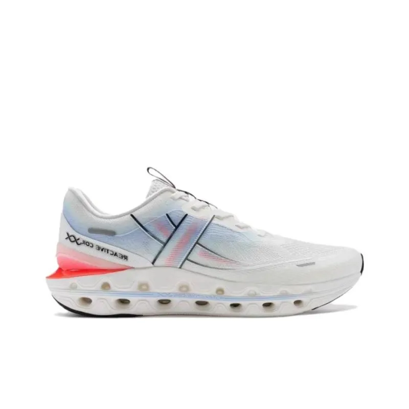 XTEP Cushioning Abrasion Resistant Breathable Low Top Running Shoes Men's White Blue-1