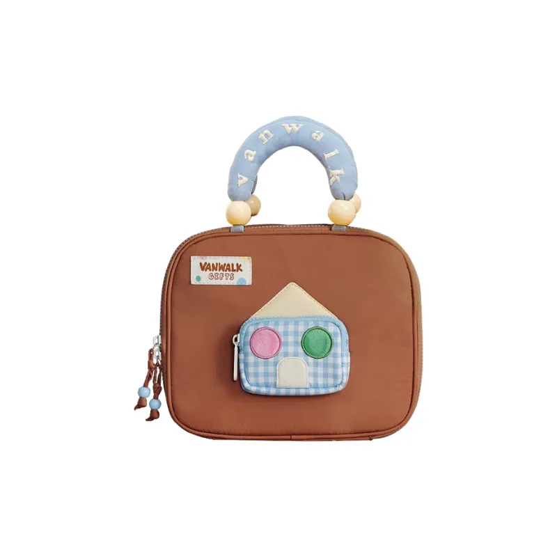 VANWALK Polyester Layered Toiletry, Makeup, And Storage Bag, Handbag Regular Women's Multicolor-2