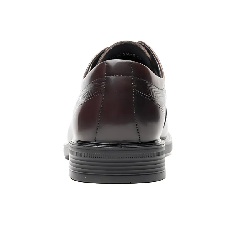 AOKANG Dress Shoes Men Low Top Black/Brown-7