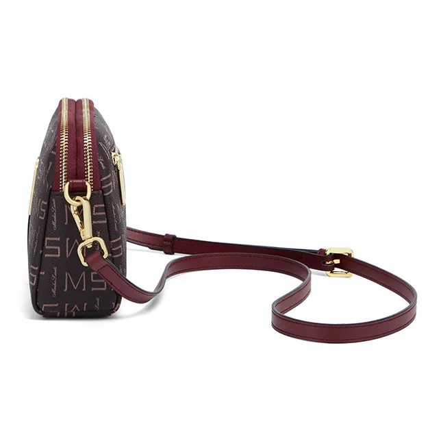MashaLanti PVC Synthetic Leather Shoulder Bag, Crossbody Bag Regular Women's Burgundy-3